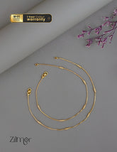 KT1011975 - Gold Toned pair Anklet 1-Zilmor